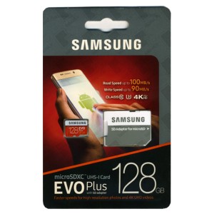 Samsung microSDXC EVO Plus Card with SD Adapter - 128GB